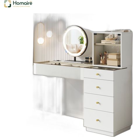 Flur- Garderobenschrank weiß aus MDF 120 x 40 x 120 cm HOMAIRE (1/5)