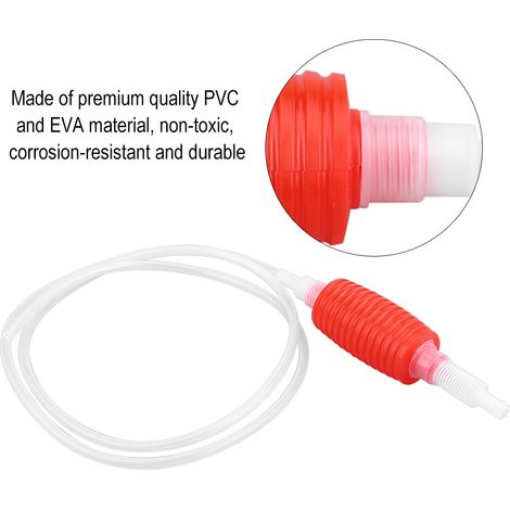 Pompe à siphon manuelle portable pour transfert d'huile, carburant et liquide, tuyau d'aspiration d'huile, outil de vidange pratique pour voiture (1/5)