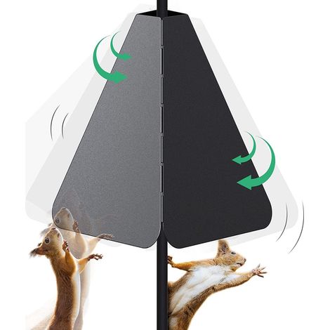 Squirrel Baffle - Dual Defense Design - For Bird Feeder Pole - Black - 1 Unit (1/5)