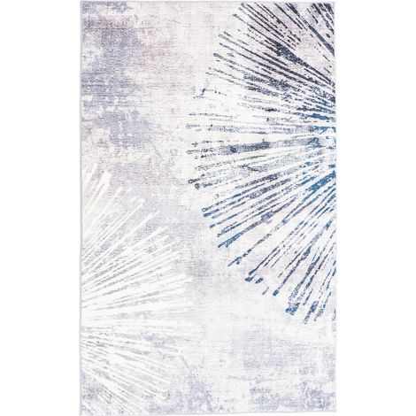 Tappeto moderno NOVO Strado per soggiorno, delicato motivo in velluto grigio, grigio lucido, 160x200 cm