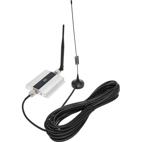 Répéteur mobile pour CDMA 850 MHz, amplificateur et extension de signal pour téléphones portables, 100 V à 240 V, prise UE argentée (1/5)
