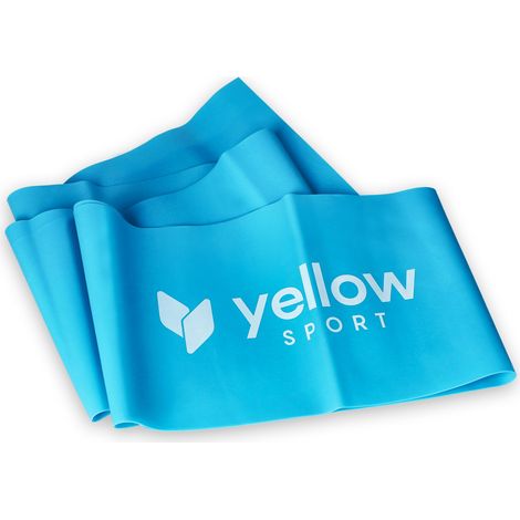 Fascia elastica per esercizi con fascia PIATTA gialla - blu, resistenza 9-11 kg (1/2)