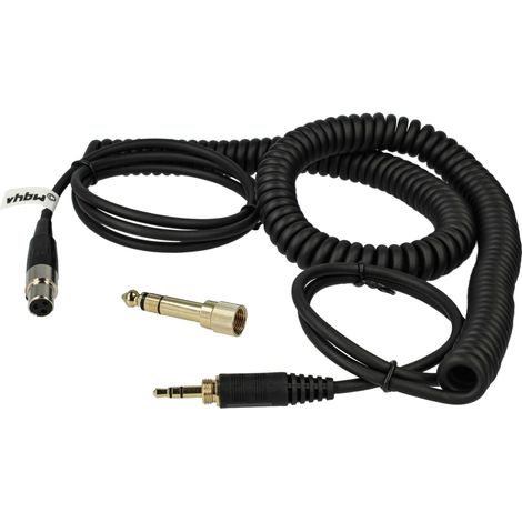 vhbw cavo audio AUX compatibile con AKG K240 Studio cuffie - Con jack da 3,5 mm, 100 - 300 cm, nero