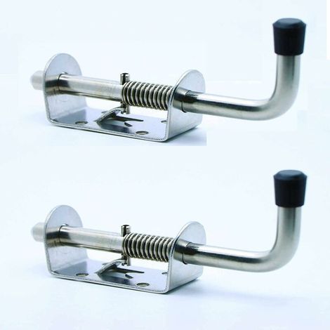 2 paquets de 5 pouces de goupille de verrouillage à ressort, verrou de porte coulissant en acier au carbone de haute qualité pour coffres/armoires/portail de remorque utilitaire (1/5)