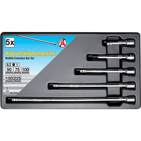 BGS Diy 6110  Serie di prolunghe testa sferica  6,3 mm (1/4")  5 pz. (1/4)