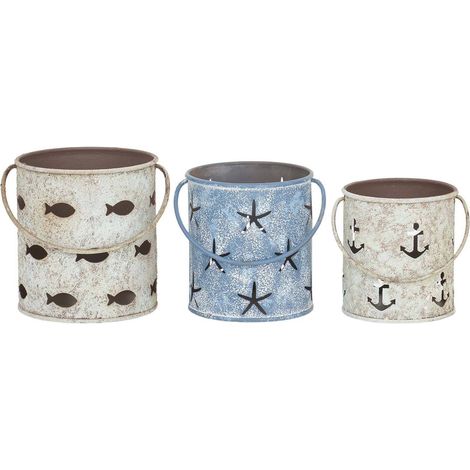 Bougeoirs en étain 10.5 cm (Lot de 3) (1/4)