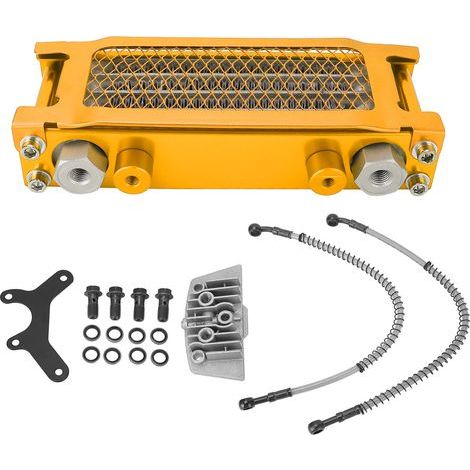 Kit de Radiateur d'huile de Moto, Améliore Les Performances du Kit de Refroidissement d'huile Moteur Augmente la Puissance à Haute efficacité pour Les Vélos Tout-Terrain de 125. (1/5)