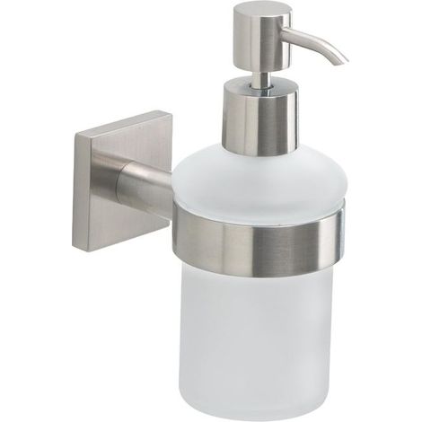 Dosasapone con erogatore in Cromall da muro in acciaio inox AISI 304 e Cromall FJ81 Gedy serie FUJI Satinato