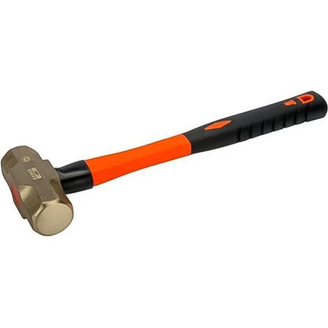 Martillo antiexplosivo de aluminio bronce 5 Kg con mango de fibra de vidrio - BACHO - Ns502-5000-FB