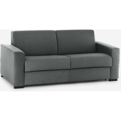 Divano letto 2 posti matrimoniale materasso in memory foam Bormio 140 - Grigio (1/5)