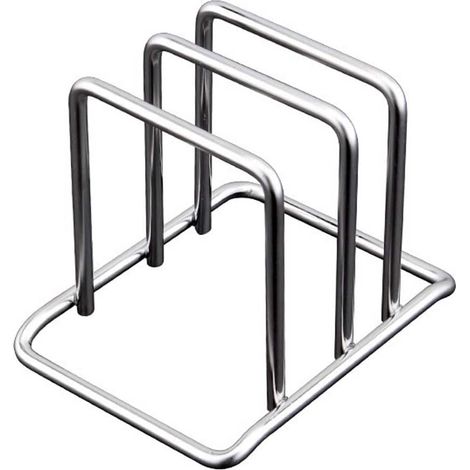 Teensery Support pour table à découper en acier inoxydable, organisateur de stockage avec 2 ranuras pour encimera de cocina, 1 pièce (1/5)