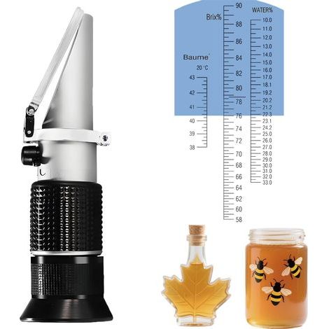 Brix Refractometer, Moisture Measurement, Scale 58-90%, For Honey, Jam, Syrup (1/5)