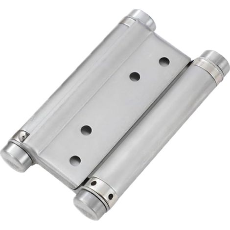 Charnières à ressort double action en acier inoxydable (126 mm) pour portes battantes Charnière à fermeture automatique pour porte d'armoire de comptoir de café bar pub jusqu'à 25 kg (1/5)