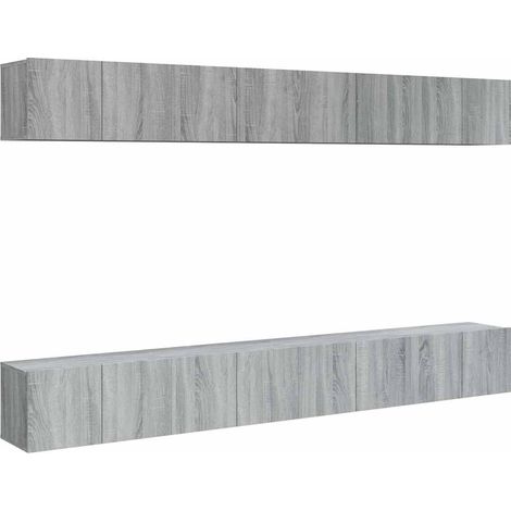 Maison Exclusive - 8-tlg. TV-Schrank-Set Grau Sonoma 60x30x30 cm (1/5)