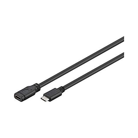 GOOBAY USB-C 3.1 Super-Speed Verlängerung 45393, C/C, 1 m, schwarz (1/3)