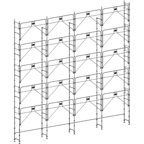 Ponteggio 156m² - Struttura sola + Parapetto - MEKA48P-156-S