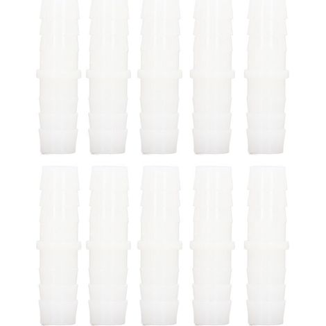 10 raccordi dritti in plastica per tubo flessibile, giunzione a barb uguale da 14 mm, adattatore di connessione (1/5)