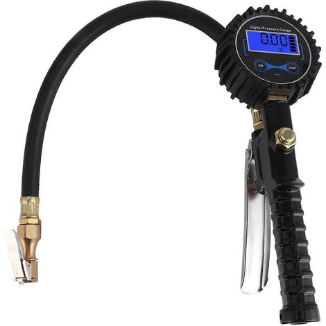 Manomètre de pression des pneus avec affichage numérique LCD 200 PSI et haute précision pour voitures et motos