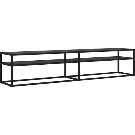 Maison Exclusive - TV-Schrank Schwarz 200x40x40,5 cm Hartglas (1/5)