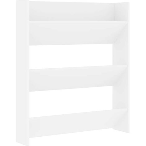 Maison Exclusive - Zapatero de pared madera contrachapada blanco