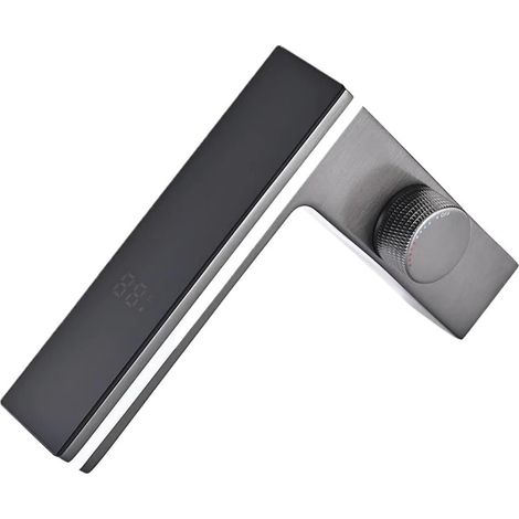 Robinet de cuisine Robinets LED de lavabo de salle de bain, mélanurs d'évier à détection de température, mélanur numérique gris pistolet, robinet de cuisine chaud et froid, robinet en laiton de vanité (1/5)