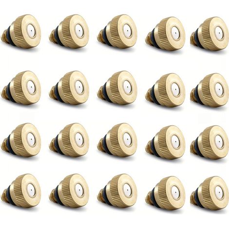 Messingbeschichtete Sprühdüse – Ersatzdüse mit 0,6 mm Durchmesser für externe Kühlsysteme – 10er-Packung