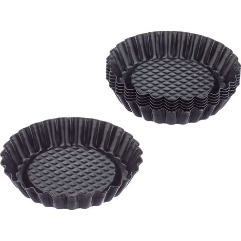 Mini tartelettes classiques (6 pièces), moules à tartelettes de 10 cm, petit moule à tartelettes, moules à tartelettes antiadhésifs (1/5)