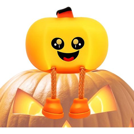 Kürbis Nachtlichter Niedliche Silikon-LED-Wiederaufladbare Halloween Kinderzimmer Nachtlicht Für Kinder Erwachsene Homeoffice Wohnzimmer Schlafzimmer Tisch Nachttisch Sofa (1/5)