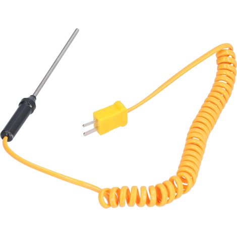 Sonde thermocouple type K WRN-02B, thermomètre portatif à sonde en acier inoxydable, capteur de température 3x80mm, pointe de mesure manuelle résistante. (1/5)