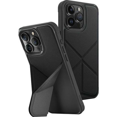 Custodia UNIQ Transforma per iPhone 15 Pro 6.1" con ricarica Magclick, colore nero/nero ebano. (1/2)