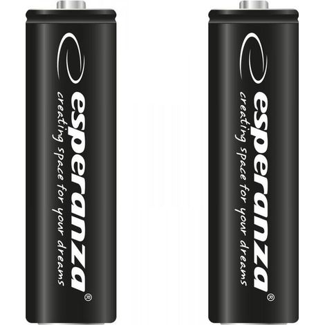 Pilas Esperanza AA 2600mAh 2 unidades negras