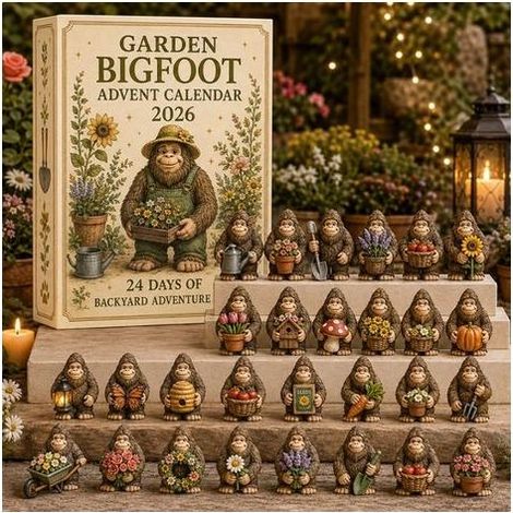 Yéti jardinier calendrier avent 2026 2D boîte surprise