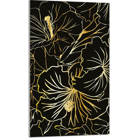 TAGLIERE IN VETRO 30x52 Fiori (1/5)
