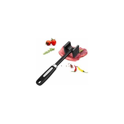 Attendrisseur de Viande en Inox, Marteau à Viande Professionnel Double Face, Marteau à Steak, pour Poulet/Bœuf/Porc/Noix, Lavable au Lave-Vaisselle (1/5)