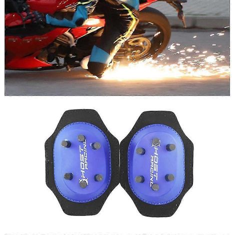 Slider Spark Grinding Knee Bag Protect Motorcycle Knee Pads with Button 10/20 Blue 12 Fire Points