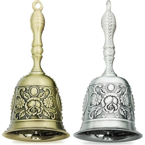 2 grandes campanillas de metal – hotel, tiendas, bar, Papá Noel