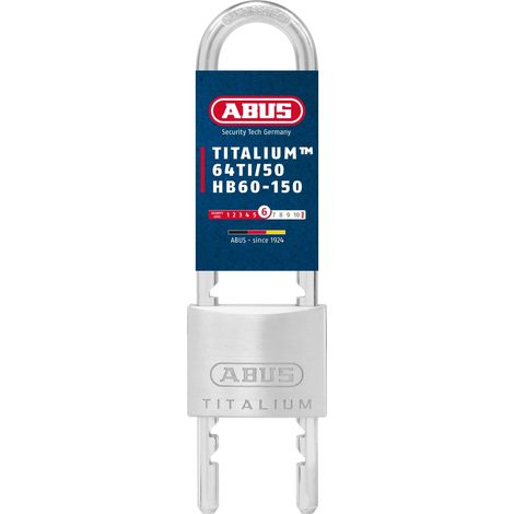 Titalium 64TI/50HB60-150 avec anse haute extensible - Cadenas de cave avec corps de serrure en aluminium spécial - anse en acier trempé - de sécurité 6 (1/5)