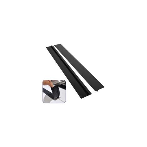 2PCS Joint Plan de Travail Cuisine,25 inches Joint Silicone Gap Cover Noir,Joint Plan de Travail Cuisine Noir pour Cuisinière Silicone de l'écart Protection Latérale de Gazinière (25 pouces)