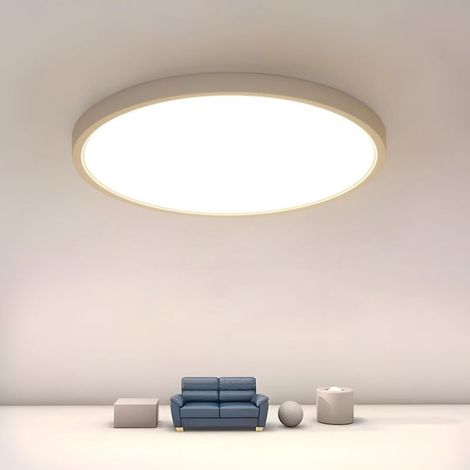 LED-Deckenleuchte, runde Deckenlampe, Schutzart IP44, geeignet für Schlafzimmer, Badezimmer, Küche, Flur, Balkon, Ø 30 cm, 24 W, 2160 lm, 4000 K, neutralweißes Licht (1/5)