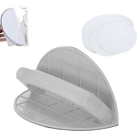Cale à poncer angle outil de ponceuse d'angle semi circulaire multifonctionnel avec 10 disques abrasifs outil de ponçage manuel de détails portatif, parfait pour coins et surfaces planes (1/5)
