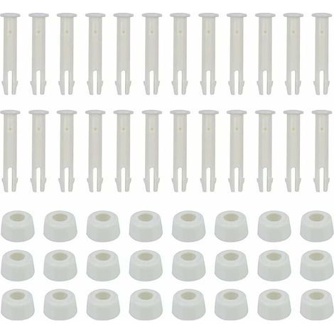 Lot de 24 broches pour piscine - 6 cm - Avec capuchon - Accessoires pour piscine (1/5)