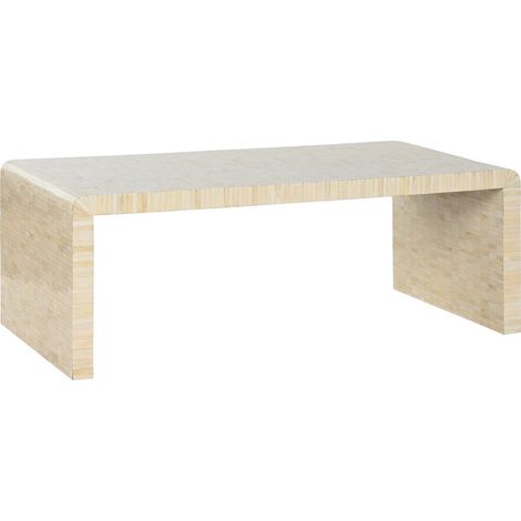 table basse en os faite main élégance artisanale pour salon - beige naturel os sculpté (1/5)
