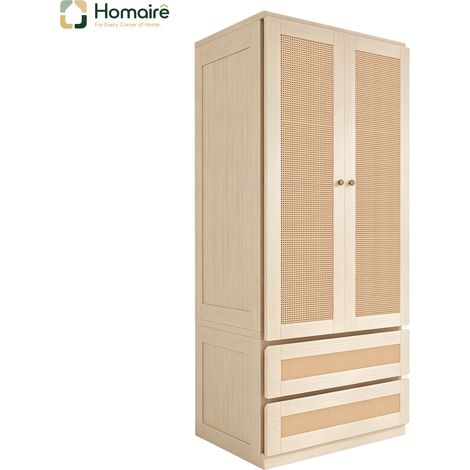 natur Kleiderschrank aus Polyester 70 x 55 x 170 cm Holz mit Stauraum HOMAIRE (1/5)