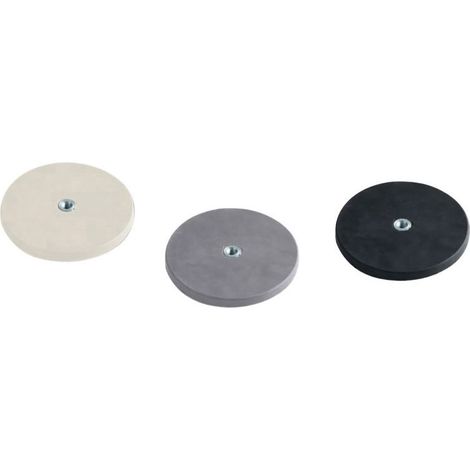 Aimant antigliss - Diamètre : 32 mm - Décor : Blanc - Filetage : M5 - Charge : 8,5 kg - OLORON