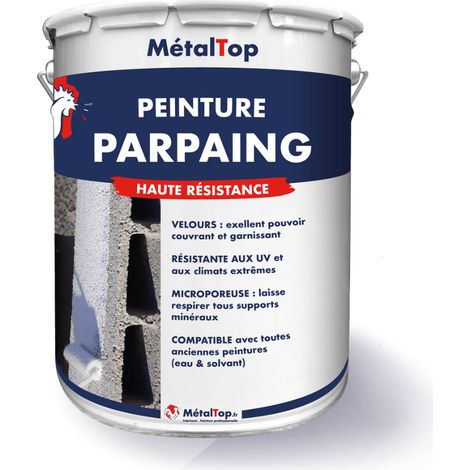 Peinture Parpaing - Blanc gris - RAL 9002 - 15 L - Métaltop