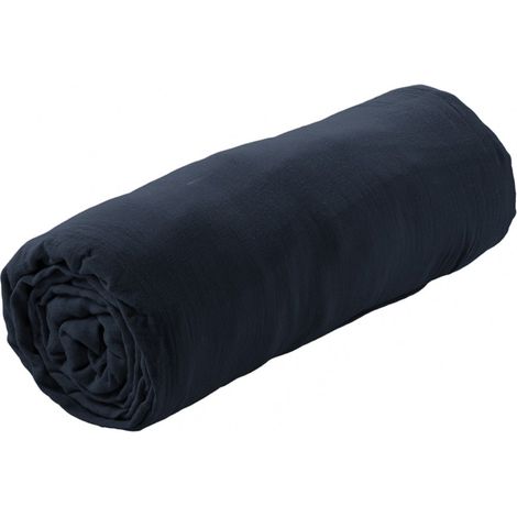 OUREA - Drap Housse 90x190cm Gaze de Coton Minuit