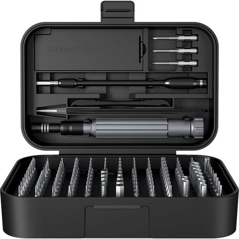 Jeu de tournevis de précision 150 en 1, jeu de tournevis portable avec 120 embouts magnétiques, tournevis hexagonal pour téléphone, ordinateur portable, PC, montre, lunettes, noir