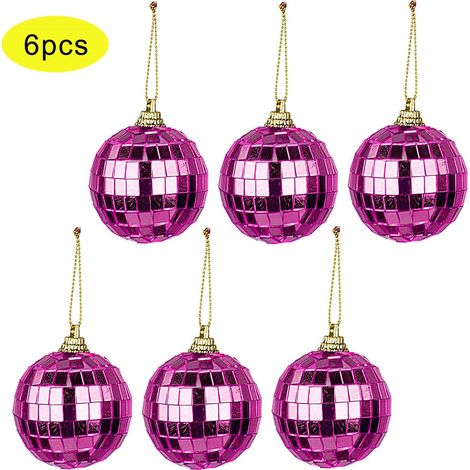Boules de Noël roses, 5 cm (1/5)