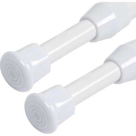 Irovami Barres tension rideaux – lot 2, 40-70cm, blanc, sans perçage (1/5)