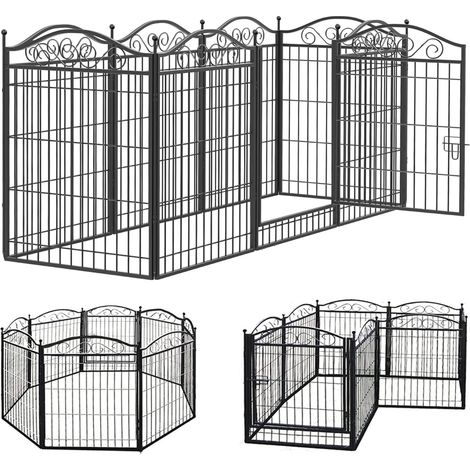 Recinzione Recinto per Cani Box per Cani Esterno Interno in Metallo per Cane Cucciolo Coniglio Grande 8 Pannelli (1/5)